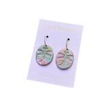 Handmade Earrings- Pink Green Dragonfly