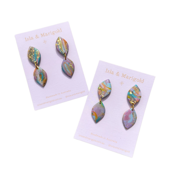 Handmade Earrings- Rainbow Drops