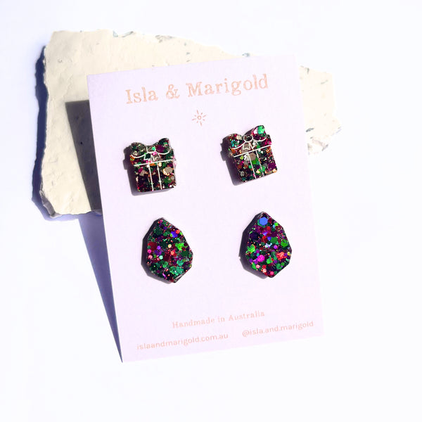 Christmas Stud Set Gift Gemstone