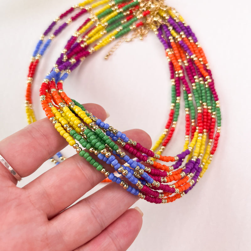Necklace- Rainbow Skittles