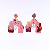 Handmade Earrings- Watermelon Arch Pearl