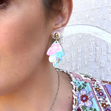 Handmade Earrings- Pastel Galaxy Flourish