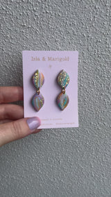 Handmade Earrings- Rainbow Drops