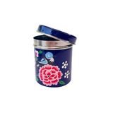 Hand Painted Enamelware- Small Canister Dark Blue