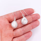 Baroque Pearl & Silver Earrings