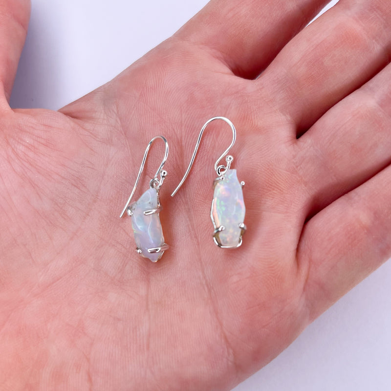 Flashy Ethiopian Opal Earrings 3